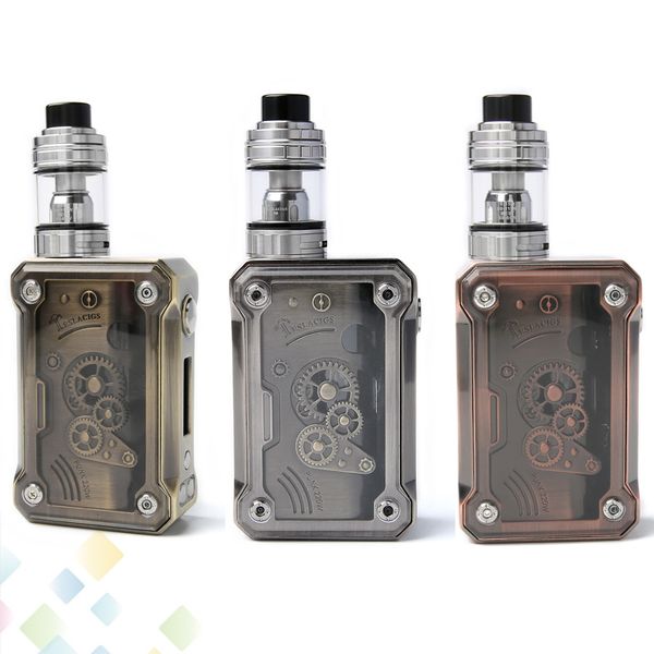 

100% Original Teslacigs Punk 220W Starter Kits with H8 Tank Vaporizer Tesla E Cigarette Fit Dual 18650 battery DHL Free