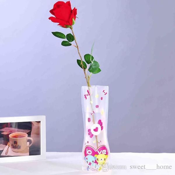 Hot Foldable Vase Wholesale Weddings Vases Water Bag Pvc Plastic