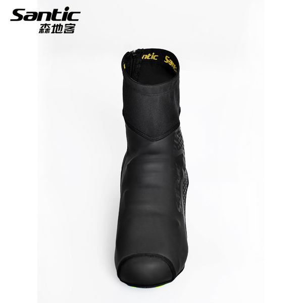 

wholesale-santic cycling overshoes winter warm windproof mtb bike cycling shoes cover 1 pair bicycle overshoes cubre zapatillas ciclismo, Black