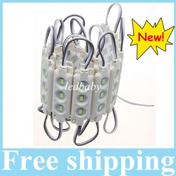 

new arrival 5630 smd led modules injection abs plastic 3leds/1.5w super bright white/warm white red blue yellow string waterproof ip65