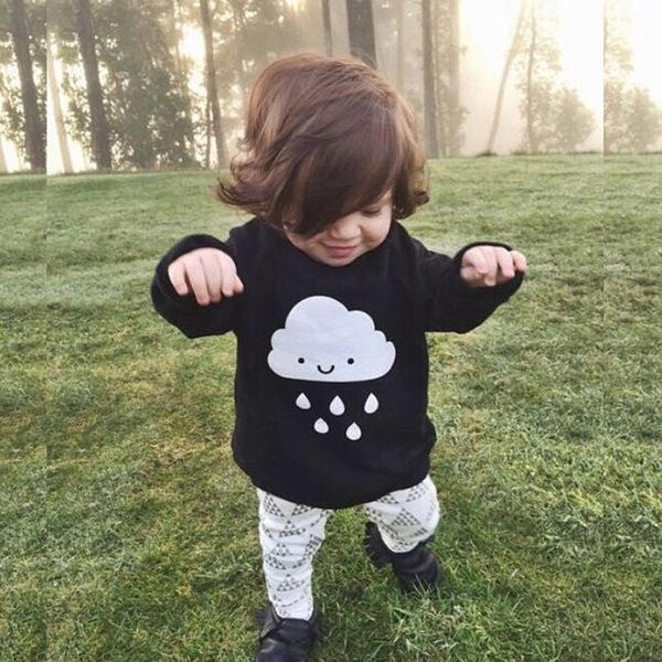 

wholesale-bobo choses 2016 fashion baby boys girls knitted sweaters clothes cloud rain black sweaters baby sweaters clothes, Blue