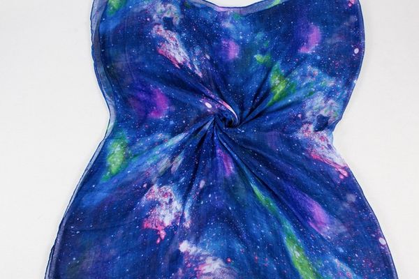 

wholesale-oversize galaxy universe space star scarf fashion super star scarf shawl soft lightweight, Blue;gray