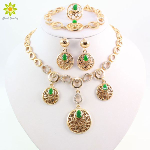

women african costume gold plated jewelry sets crystal rhinestone dubai bridal wedding accessories earrings necklace set, Slivery;golden