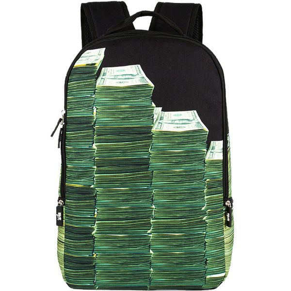 

Bill cash backpack Sprayground design daypack Street money schoolbag Cool rucksack Sport school bag Outdoor day pack