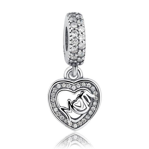 

original charms mom love dangle pandora charms 925 ale стерлинг серебряный loose beads diy jewelry для браслета ожерелья из нити день матери, Bronze;silver