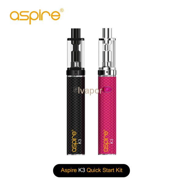 

2016 100% подлинные Aspire К3 Быстрый старт комплект с 1200мАч и 2мл К3 бак Aspire Наутилус катушки стремятся Тритон мини К3 комплект