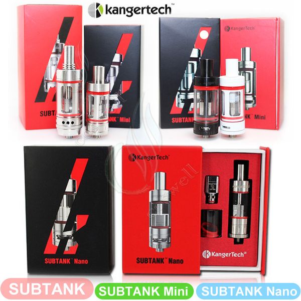 

Субтанк | Subtank Mini | Subtank Nano Sub ohm Клиромайзер RBA Kanger OCC Катушки восстанавливаемые Атомайзер Kangertech E сигареты сигареты Vapor DHL