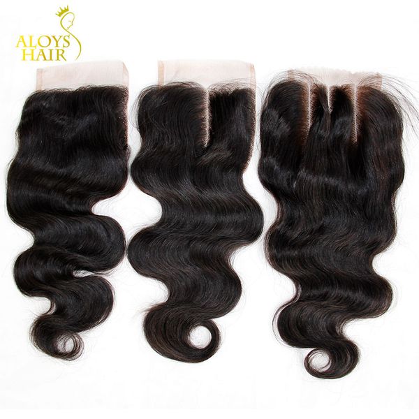 

Brazilian Hair Lace Closure 4x4 Size Brazilian Virgin Body Wave Human Hair Top Lace Closures Pieces Free/Middle/Three Way Part Free Shipping
