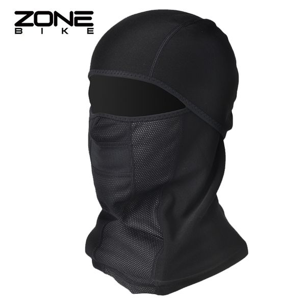 

wholesale- zonebike winter fleece warm full face shield cycling mask anti-dust windproof ski headgear sport bicycle bike headwear, Black