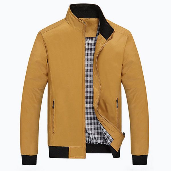 

осень-2016 мужчины checker верхней одежды пальто пальто куртка zip up тренч пальто куртки повседневная мода куртка новое прибытие, Black;brown