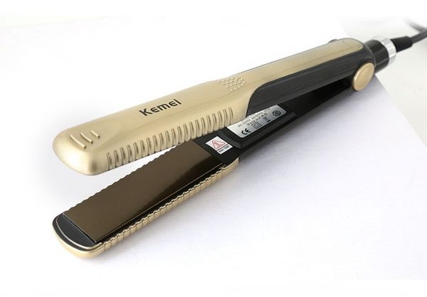 

kemei 327 new hair straighteners professional hairstyling portable ceramic hair straightener irons styling tools dhl free, Black