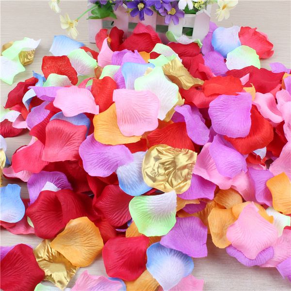 Petalo di rosa in tessuto artificiale per la decorazione di nozze di fiori finti di fiori di seta di seta per matrimoni