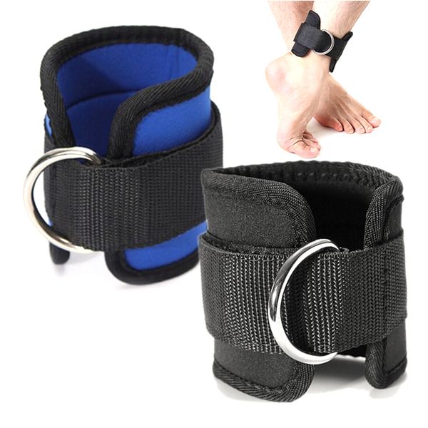 

Ankle D-Ring Strap Multi-Gym Leg Thigh Pulley Lifting Training Blue Fitness Exercise Training Parts Fitness Equipment 1 Pair