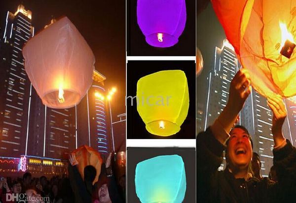Laternen Flying Sky Lantern 50/ St/ück wei/ße Hei/ßluftballon Fluglaterne