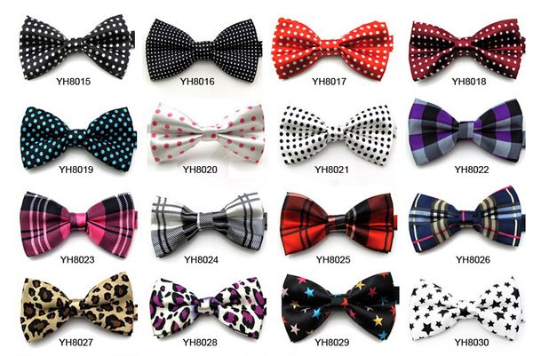 

50pcs neck bowtie bow tie adjustable bow tie metal adjustment buckles optional multi-style, Black;gray