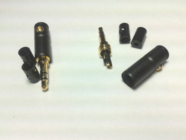 Adattatore per saldatura audio in metallo con spina jack per cuffie di riparazione maschio stereo da 2 pezzi 3,5 mm