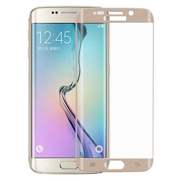 Protetor de tela de explosão de curva 3D para Samsung Galaxy S6 Edge 0.33mm Frente Cobertura Completa Telefone Celular Vidro Temperado