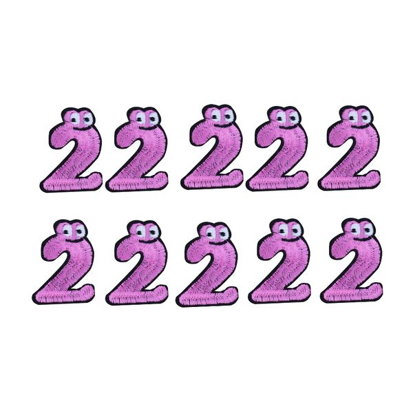 

10pcs cute no. 2 snake embroidery patches for clothing bags iron on transfer applique patch for garment jeans diy sew on embroidery badge, Black