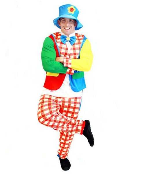 

adults luxury clown clothes cosplay man clown suit performance stage clothing theme costume apparel gn c010, Black;red