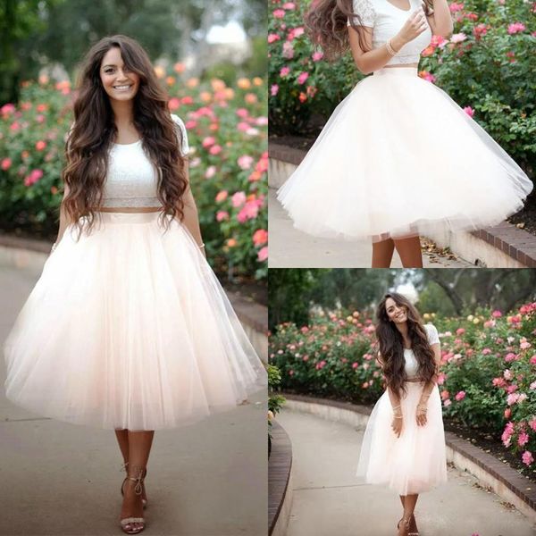 

blush pink multiple layers tulle skirt knee length ruffled tutu fashion skirts for women simple party dresses, Black