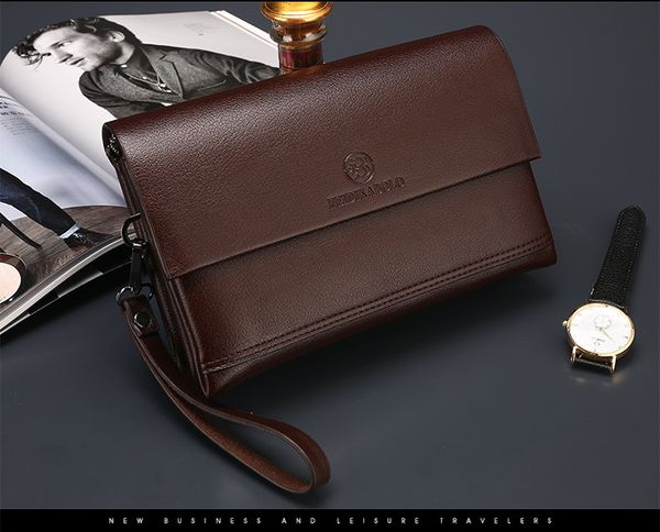 

2017 paul genuine leather male bag commercial hand to carry men's wallet manufacturer direct spot wholesale, Red;black