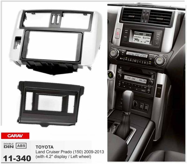 Carav 11 340 Top Quality Radio Fascia For Toyota Land Cruiser Prado 150with 4 2displayfascia Dash Cd Trim Installation Kit Cool Car Decorations Cool