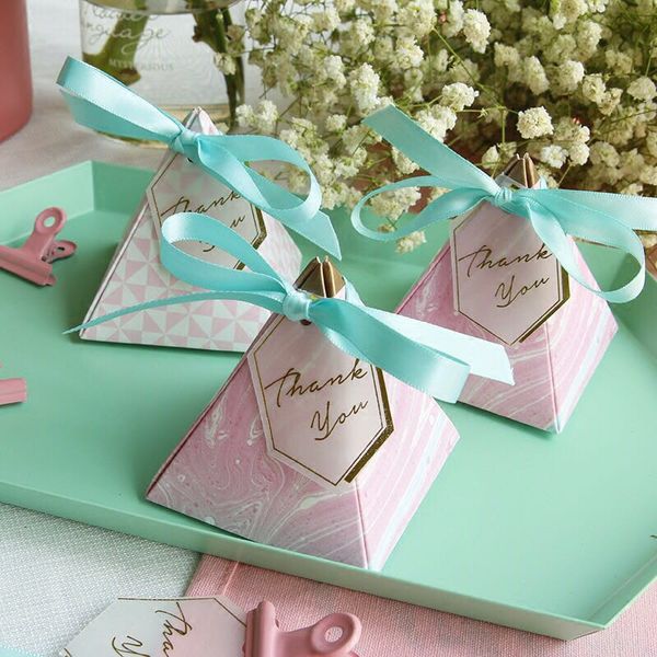 Triangle Wedding Favour Boxes Favor Holders Wedding Baby Shower