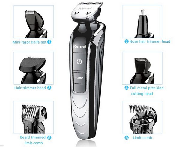 All In One Trimmer With 7 Attachments Electric Man Grooming Kit