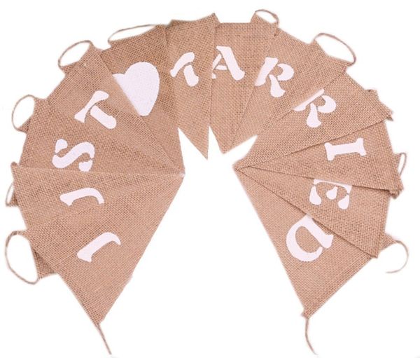 

burlap banner kit for party decoration