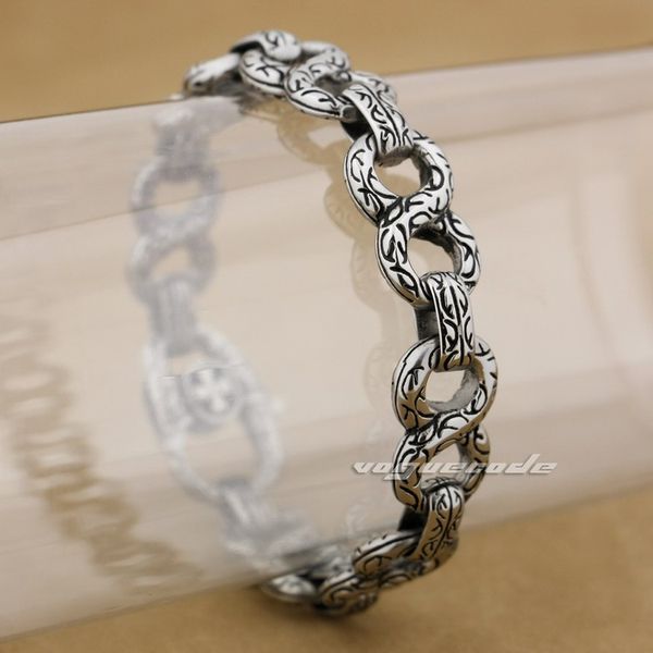 316L Stainless Steel Mens Biker Rock Punk Bracelet 4B006A 6 Lengths