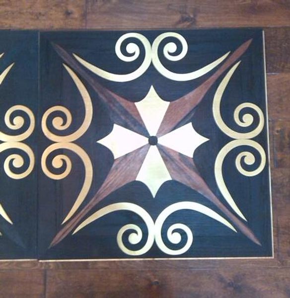

ebony floor profiled wood floor copper wood floor mosaic floor combination floor high-end custom floor design house floor jade inl