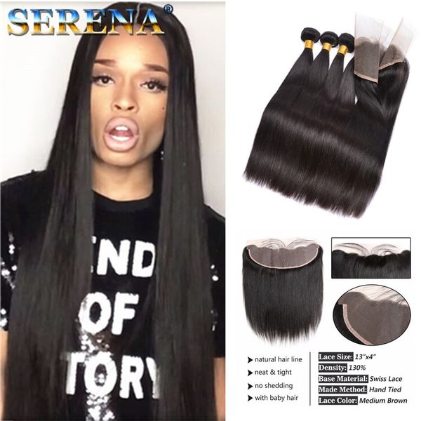 2019 Frontal And Bundles Hair Lace Frontals With Straight Hair And
