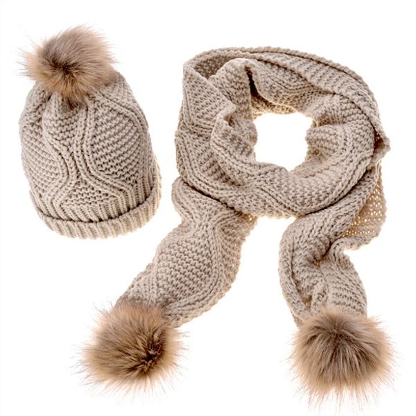 

wholesale-2015 winter warm women fashion knitted scarf and hat set crochet cap beanie ski hat ball sarves +hats, Blue;gray