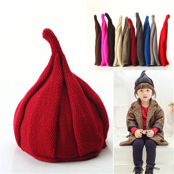 

children hat christmas 1-3y baby girls boy autumn winter weatherization pointy kids knitted hats cap tide shall windmill