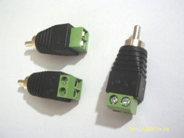 

1000pcs dc power to rca male connector for cctv cameras