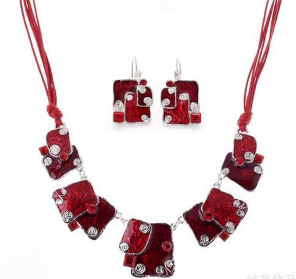 

Fashion new Earrings & Necklace Choker Collar Statement Necklace and Plated Jewelry set For Women Clothes Accessories dress jewelry