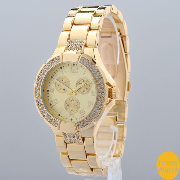 2019 New Chegou Novas Mulheres Relógio Hot Sale Da Marca GS Com Diamante Rose Gold Dress Watch Para Lady Dress WrirstWatch 4 Cores