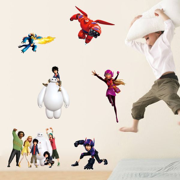 

big hero wall stickers cartoon for nursery kids wall decals wall art stickers wallpaper kids party decoration christmas 30*90cm