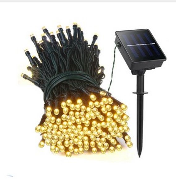 

22m 200 led солнечная светодиодная строка огни гирлянда рождественские солнечные лампы для свадьбы сад украшения открытый