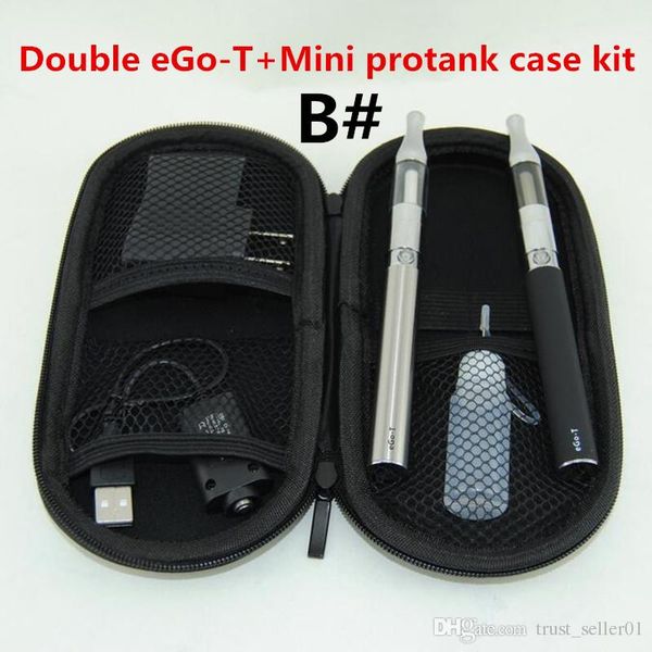 

double batteries 650mah t kit pens vaporizer ego 900mah 1100mah vape mini protank starter battery kits case ego-t dtew