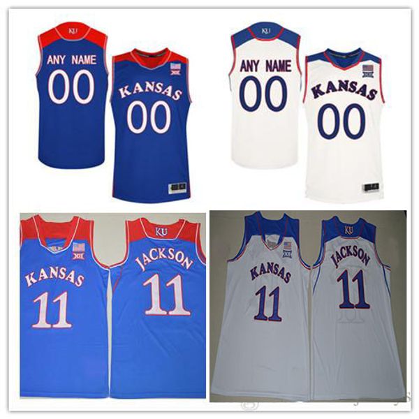 

Custom Mens Kansas Jayhawks College Basketball royal blue white Personalized Stitched Any Name Number customized #22 #11 Jerseys S-3XL