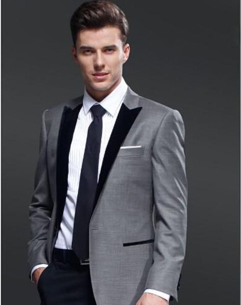 

center vent one button groom tuxedos man peak black lapel groomsman men wedding suits bridegroom (jacket+pants+tie+girdle), White;black