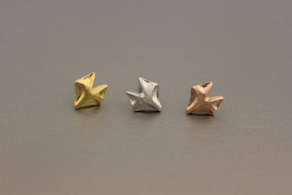 

10Pair-S002 золото серебро лакомство крошечные Фокс серьги симпатичные Фокс глава лиц