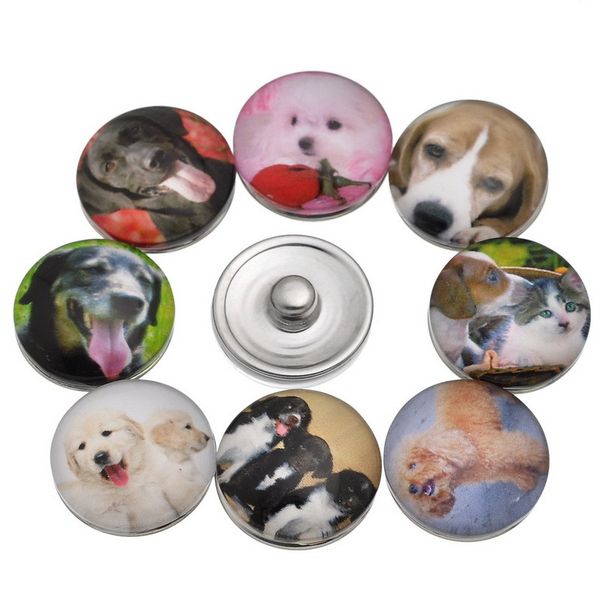 

wholesale-wholesale 60pcs/lot 19 styles colors interchangeable ginger snap button charm 18mm button snap jewelry epacket, White