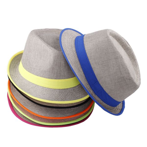 

wholesale-2015 fashion solid braid fedora trilby gangster cap summer beach sun straw panama hat panama hats, Blue;gray