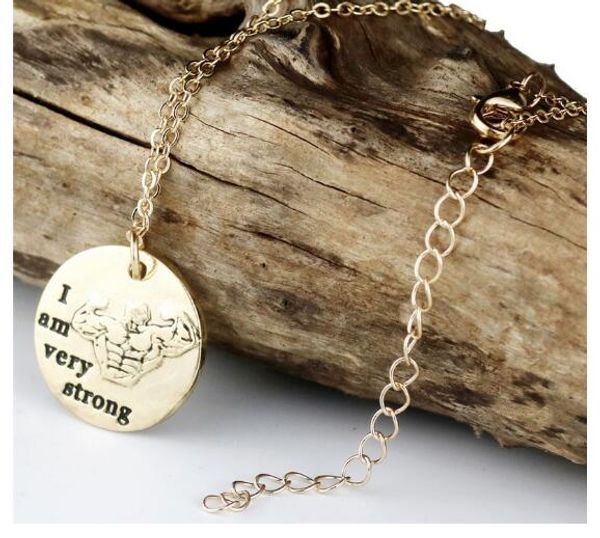 

2018 new arrival 6pcs/lot fitness inspirational alphabet alloy women's ladies letter live the life you are dreamed pendant necklace, Silver