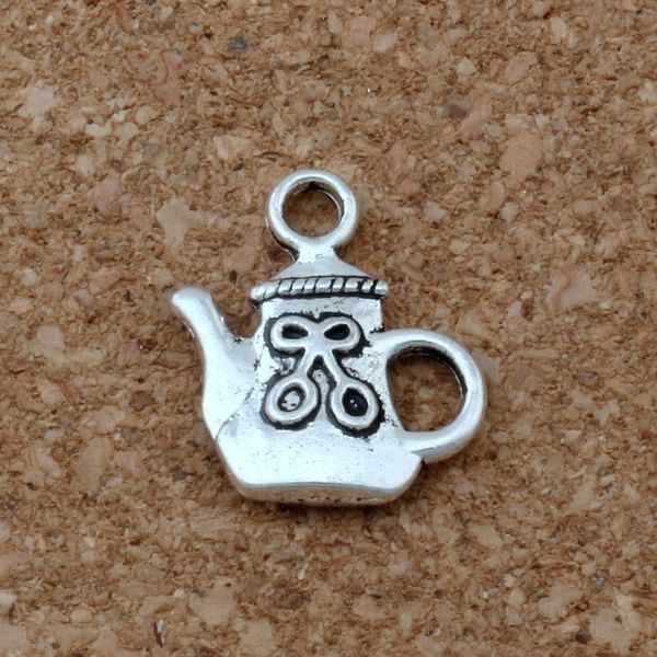 

MIC 150pcs Antique Silver zinc alloy Single-sided Teapot Charm Pendant 14x16 mm DIY Jewelry