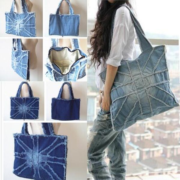 

бесплатная доставка ! дизайн большой вместимости женщин сумки на ремне, год сбора винограда ретро синий женщин сумка повседневная сумка флаг