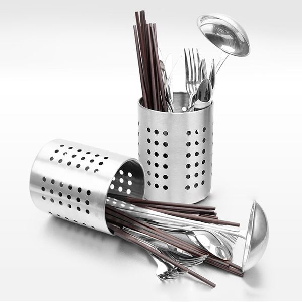 

cutlery holder chopsticks spoon utensil kitchen drainer stainless steel storage