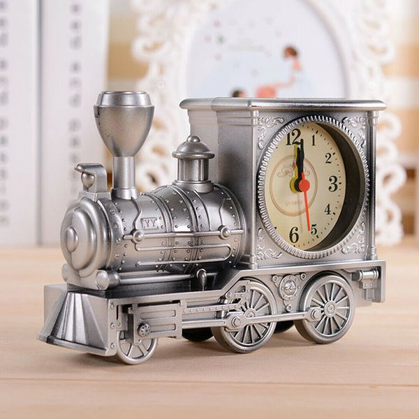 

train head clock desk bedroom office decoration vintage style 18*6*12 cm